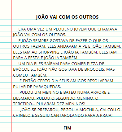 JOÃO VAI COM OS OUTROS