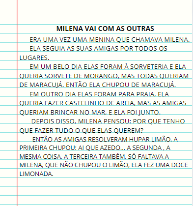 MILENA VAI COM AS OUTRAS